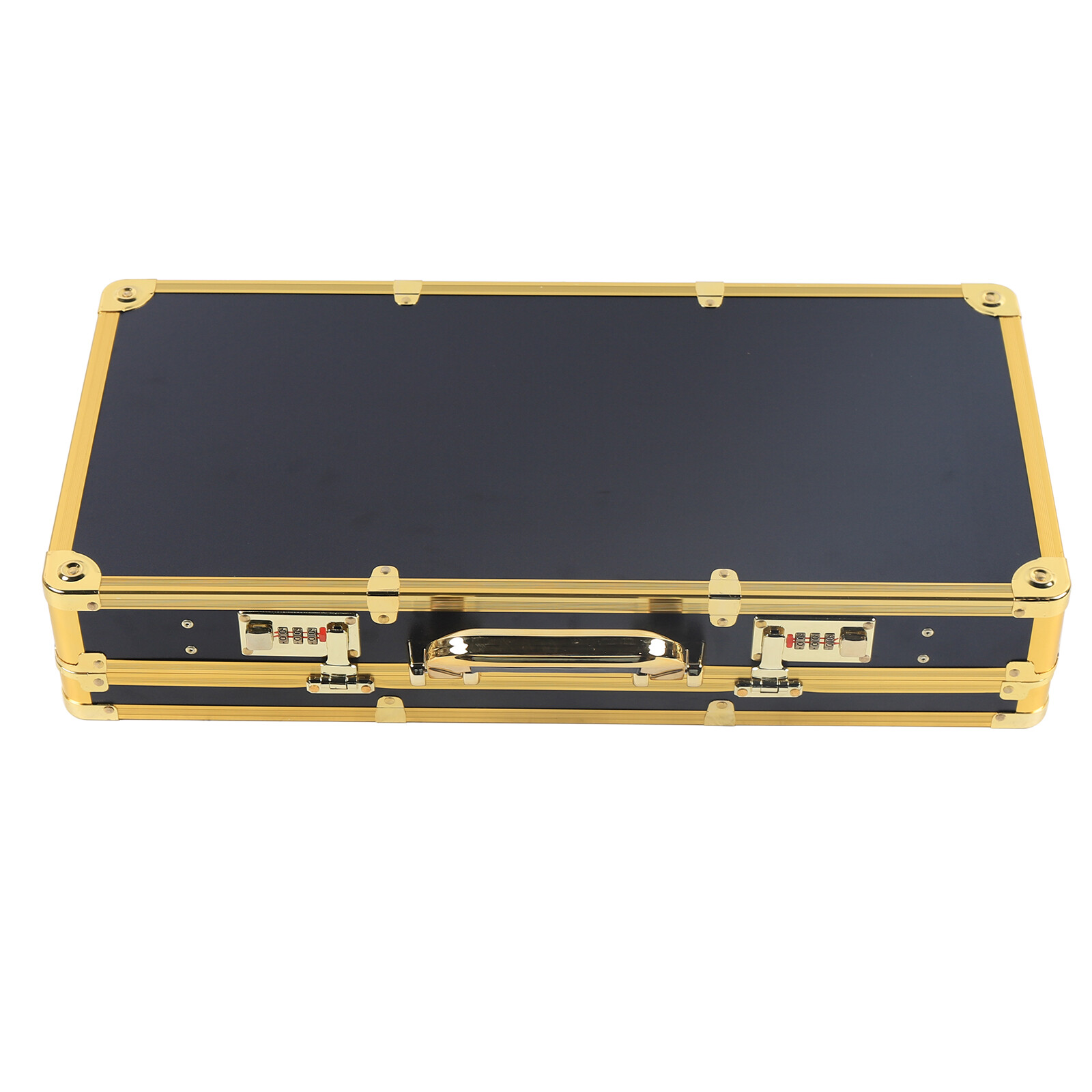 Large Barber Suitcase Carrying Case Clipper Trimmers Tool Storage Organizer Gold