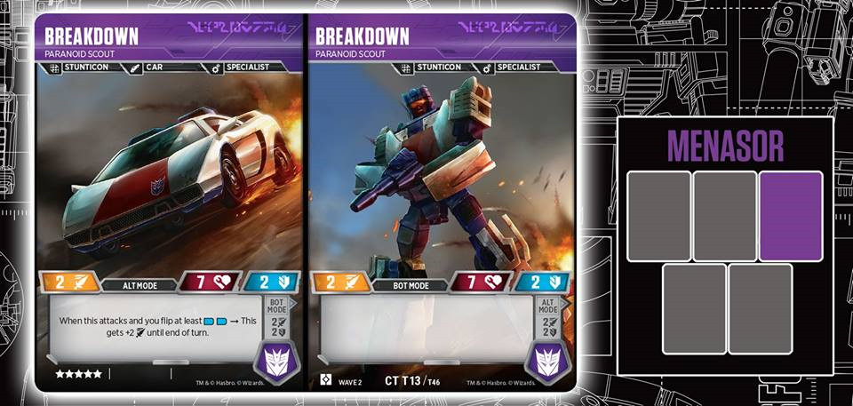 Transformers TCG 1X BREAKDOWN - PARANOID SCOUT - CT T13/T46 Common Wave 2 - 2019