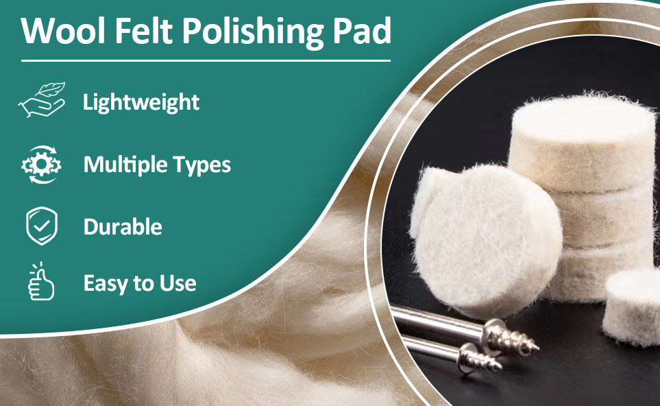 145PCS Wool Felt Polishing Pads Buffing Wheel Kit with Mandrel for Dremel Rotary