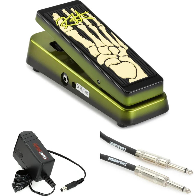 Dunlop KH95 Kirk Hammett Signature Cry Baby Wah Pedal with Power Supply and