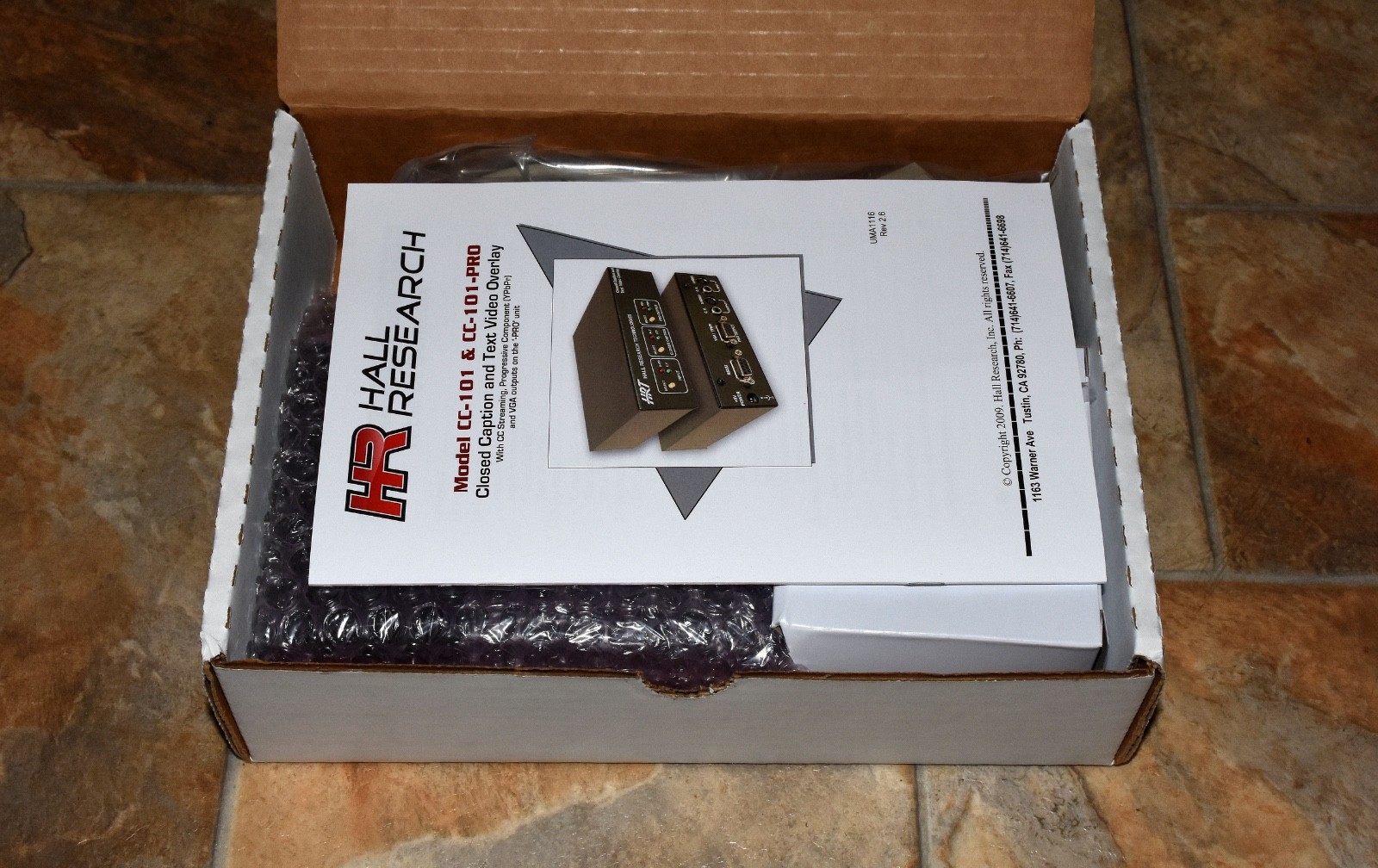 New HALL RESEARCH CC-101-PRO Closed Caption Decoder and Text Video Overlay