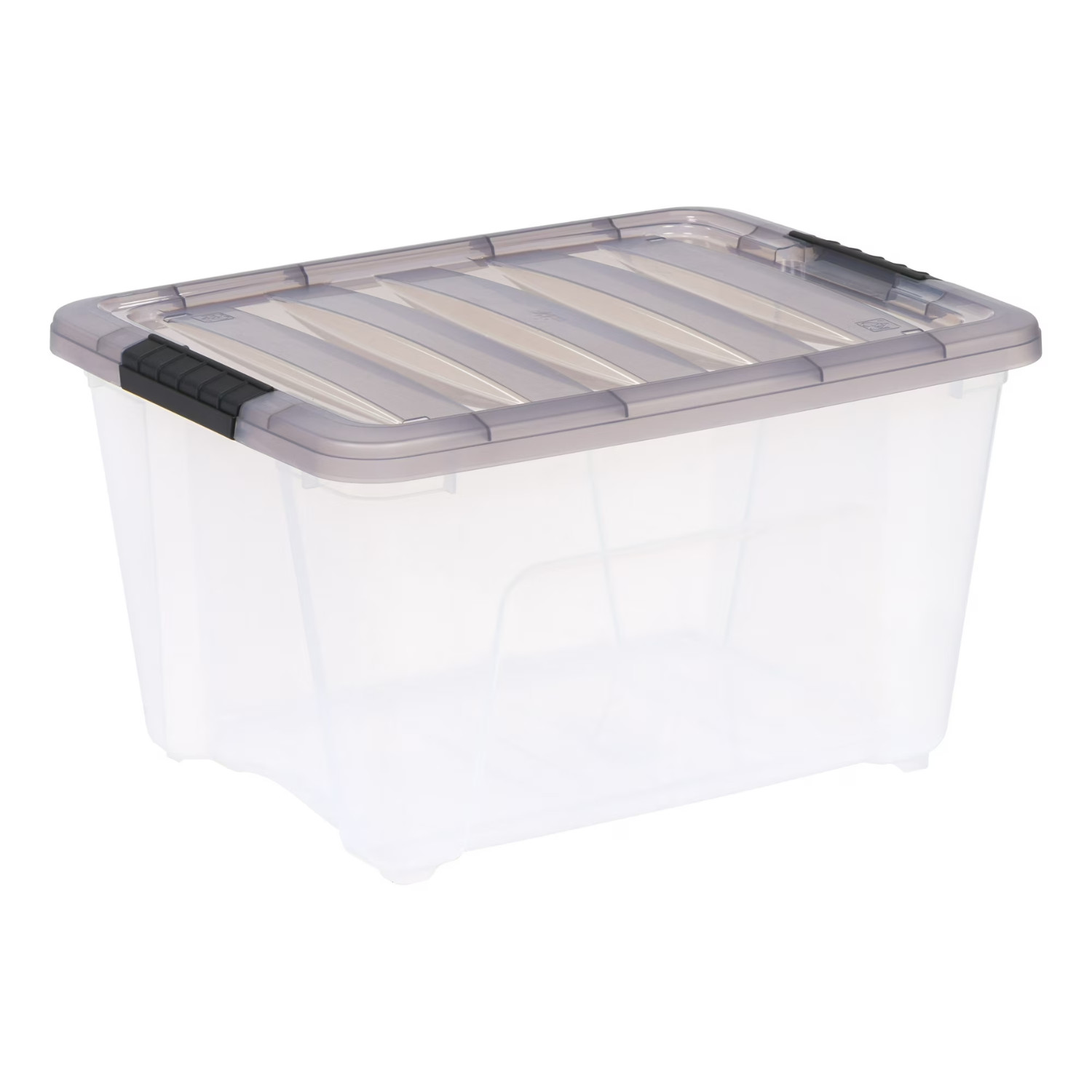 2 Pack IRIS 32Qt Storage Bin Plastic Stackable Container Lid Tote Organizer