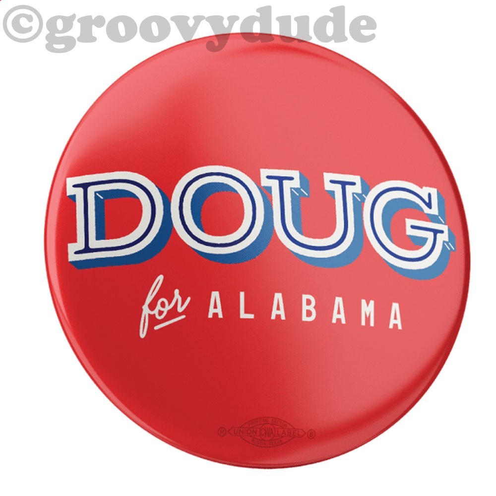 2026 Doug Jones Governor for Alabama Red 2-1/4" Cello Campaign Pinback Button