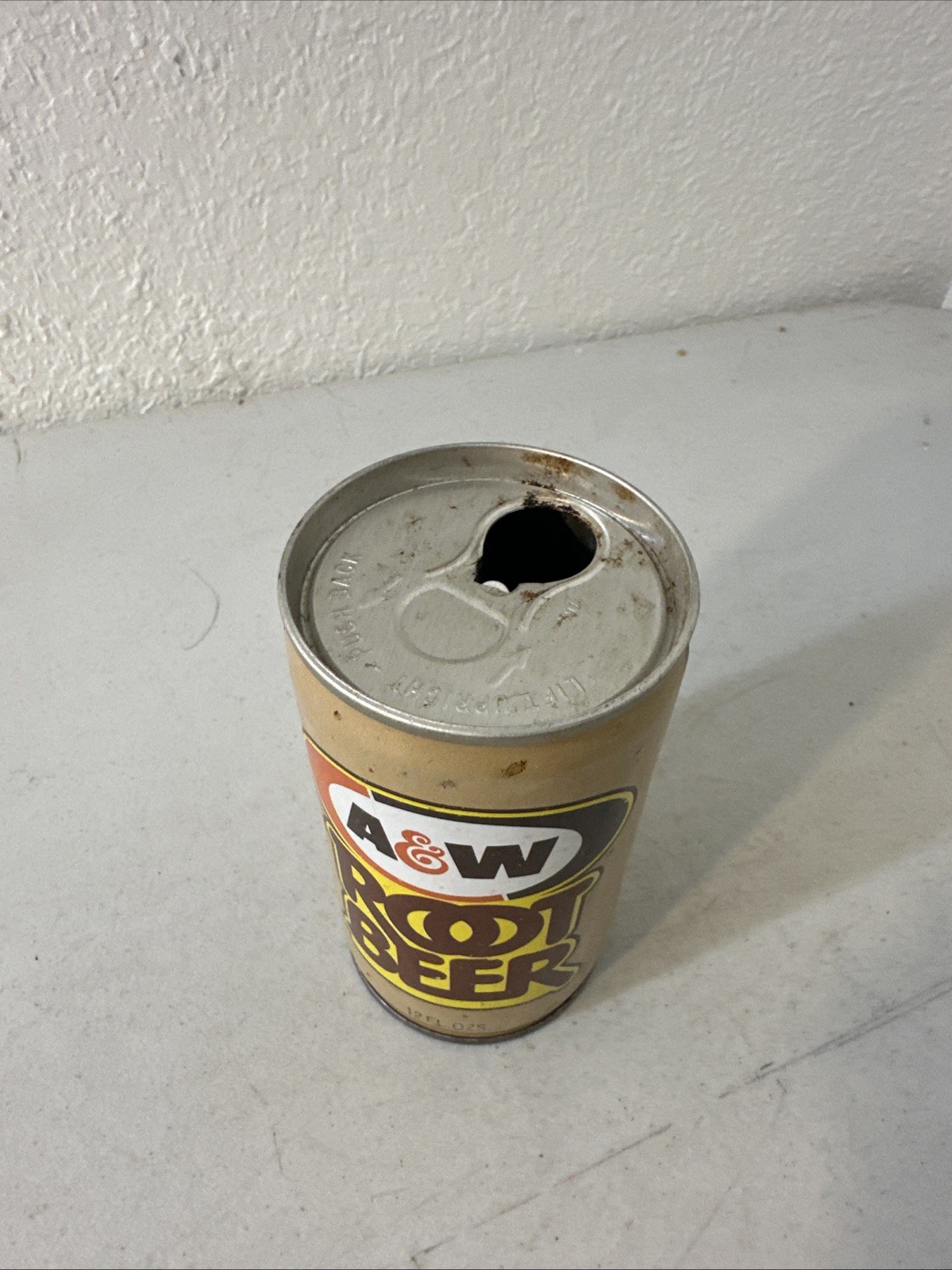 Vintage A&W Root Beer 12oz Soda Pop Can