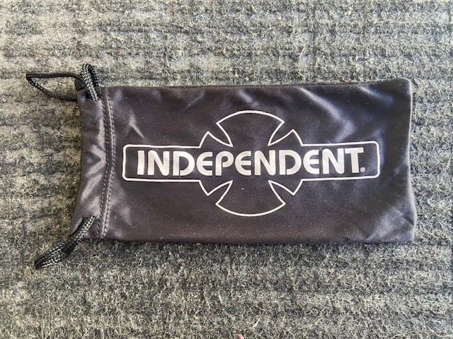 Independent Skateboard Trucks Bar and Cross Logo Sunglass Soft Drawstring Bag