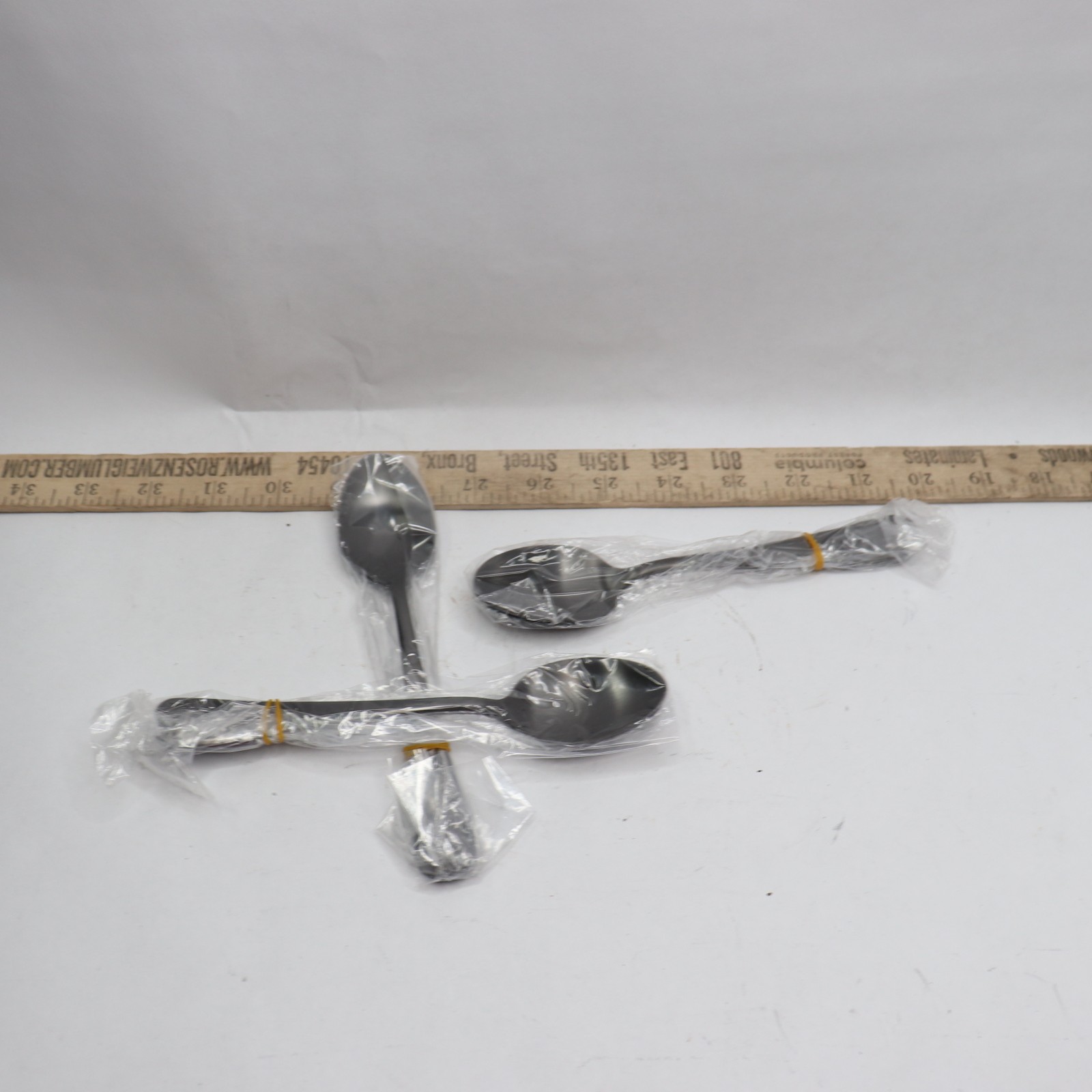(6-Pk) Dessert Spoon Stainless Steel Matte Black 6.8"