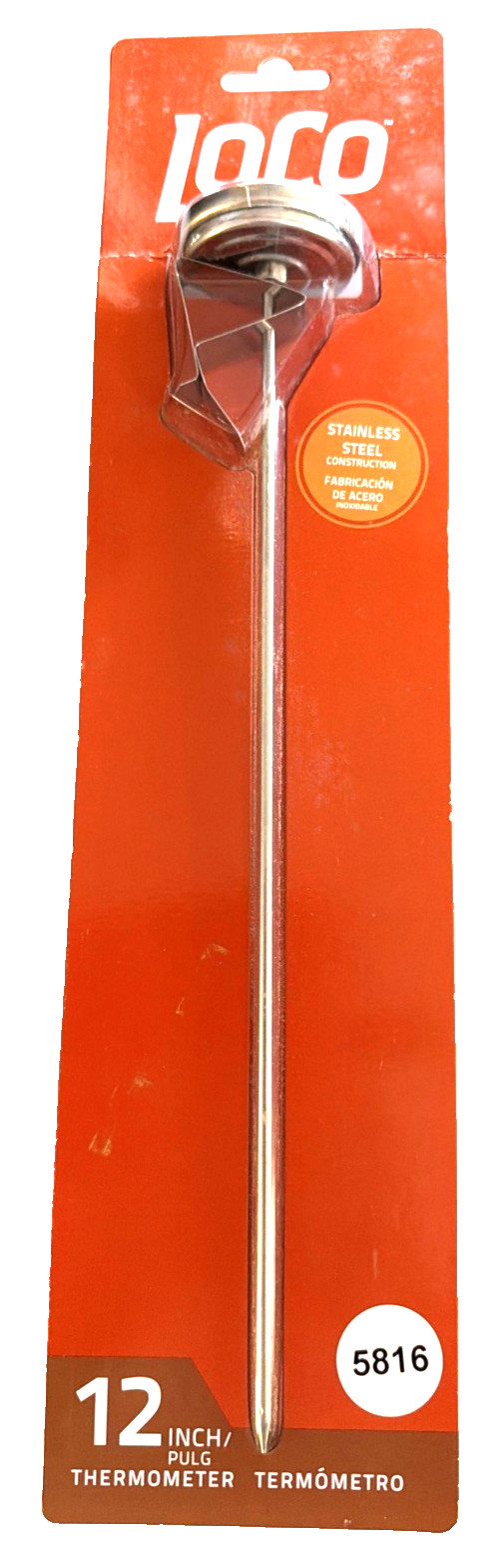 Loco Cookers LCT12 12” Thermometer Stainless New