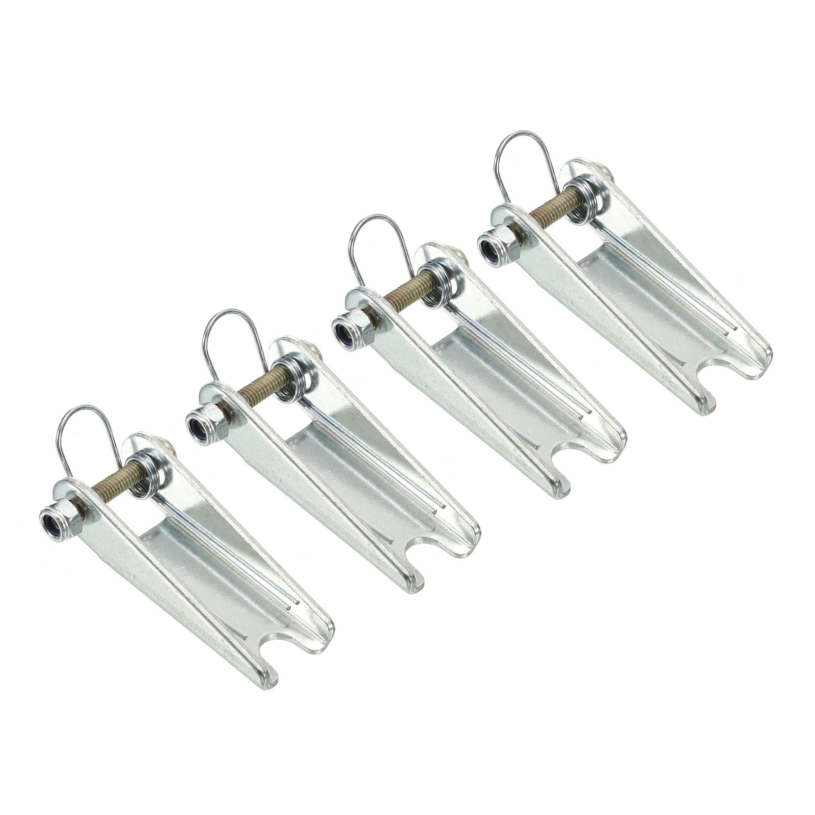 4Pack 2 Inch Hook Safety Latch Kit Metal Towing Hitch Replacement Silver