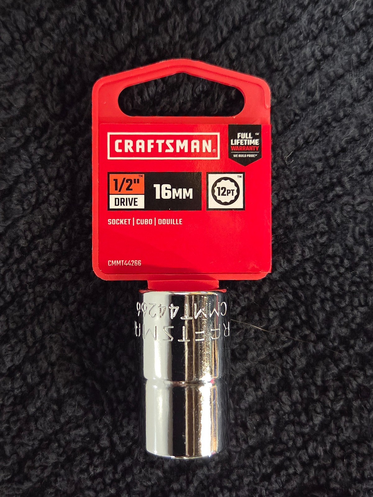 Craftsman 16mm Standard Socket 1/2" Drive 12 point CMMT44266