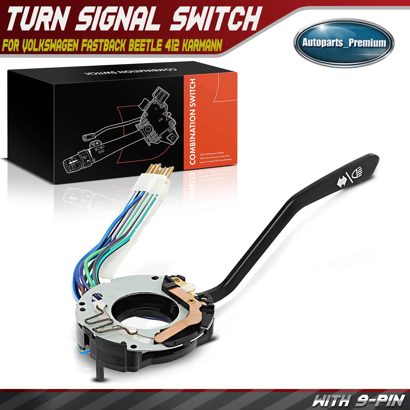 Turn Signal Switch with 9 Blades for VW Fastback Beetle Squareback Karmann Ghia