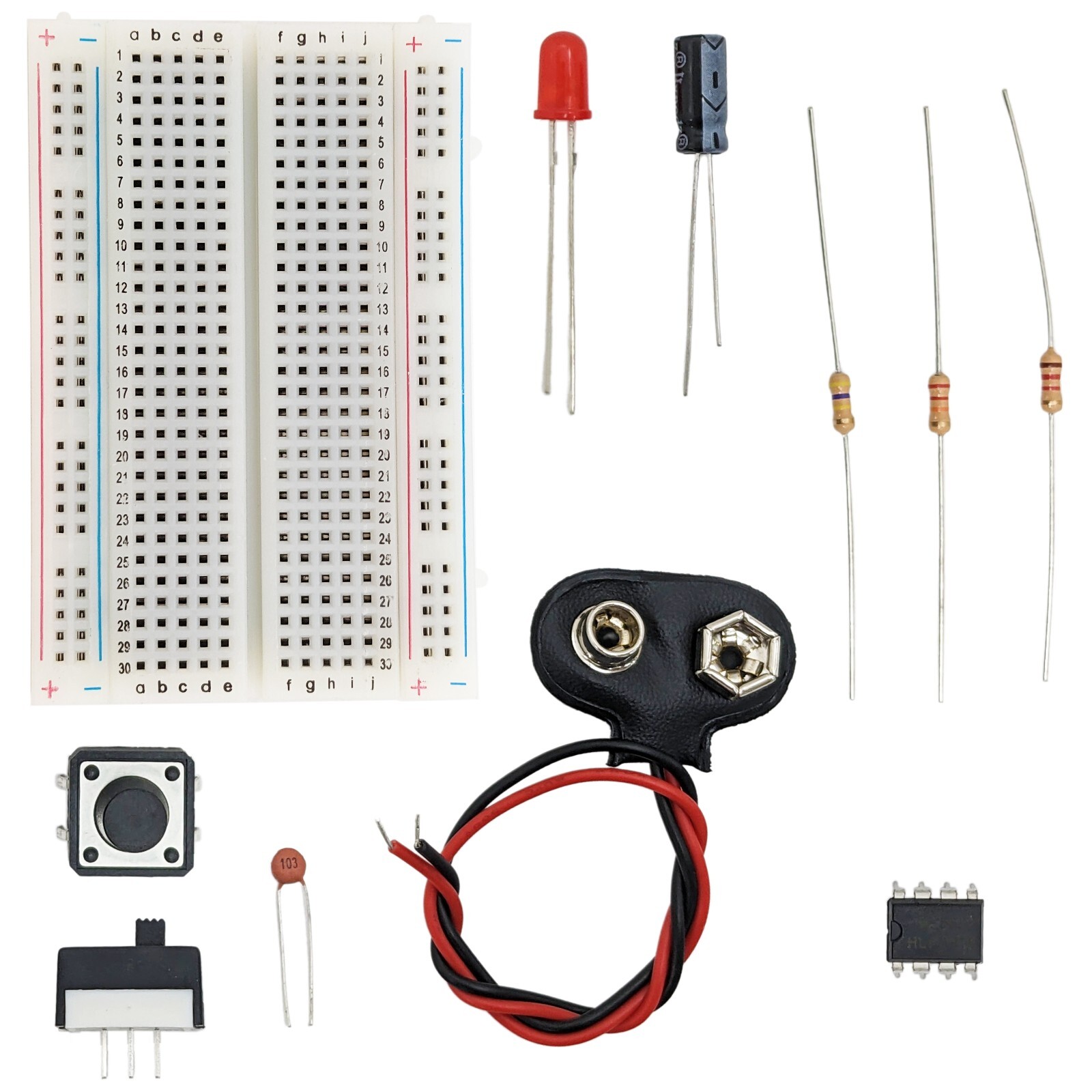 Reaction Time Tester Engineering Kit with Circuit Diagram, No Soldering Required
