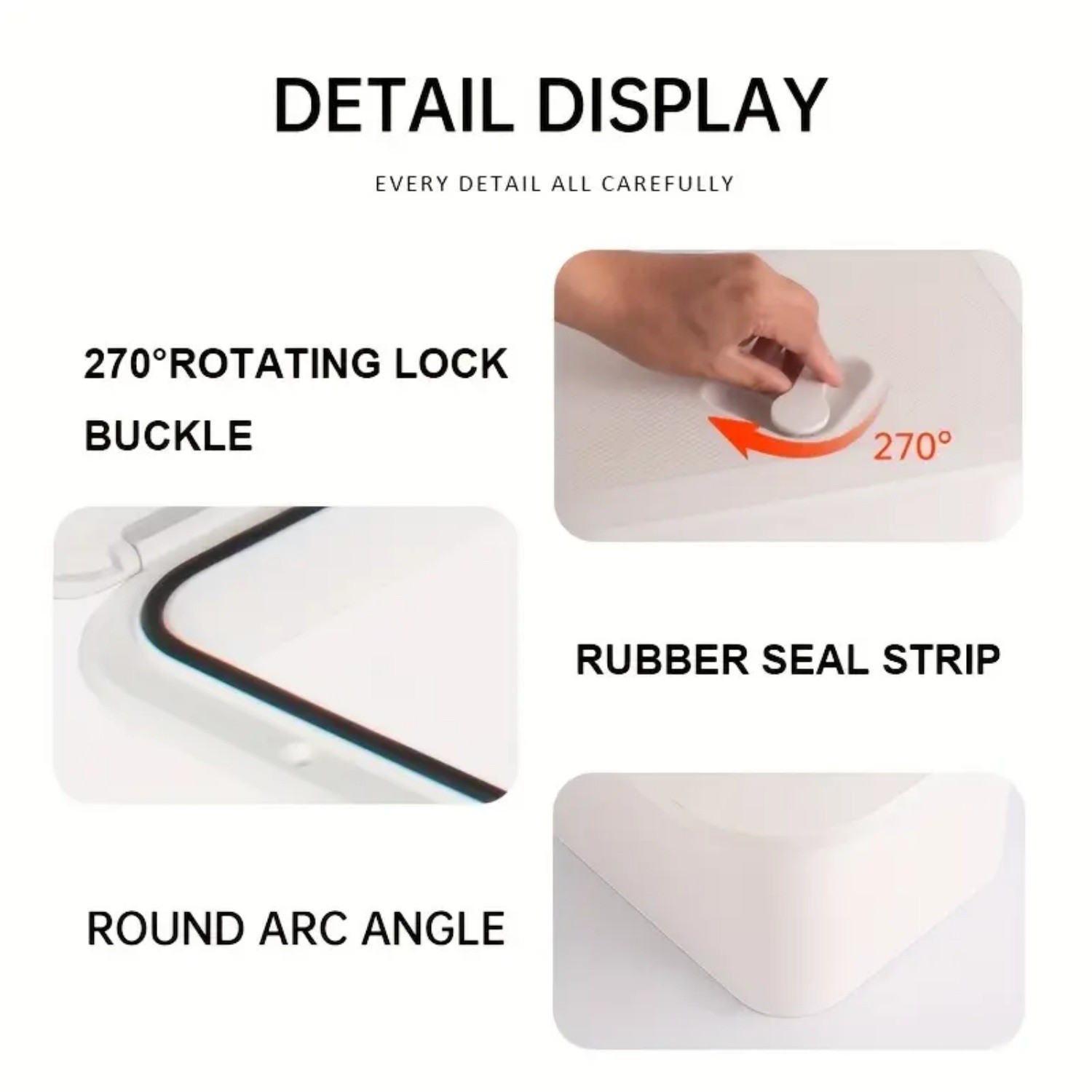 Boat Storage Box, ABS Hard Lockable Fishing Tackle Boxes,White Marine Deck Boxes