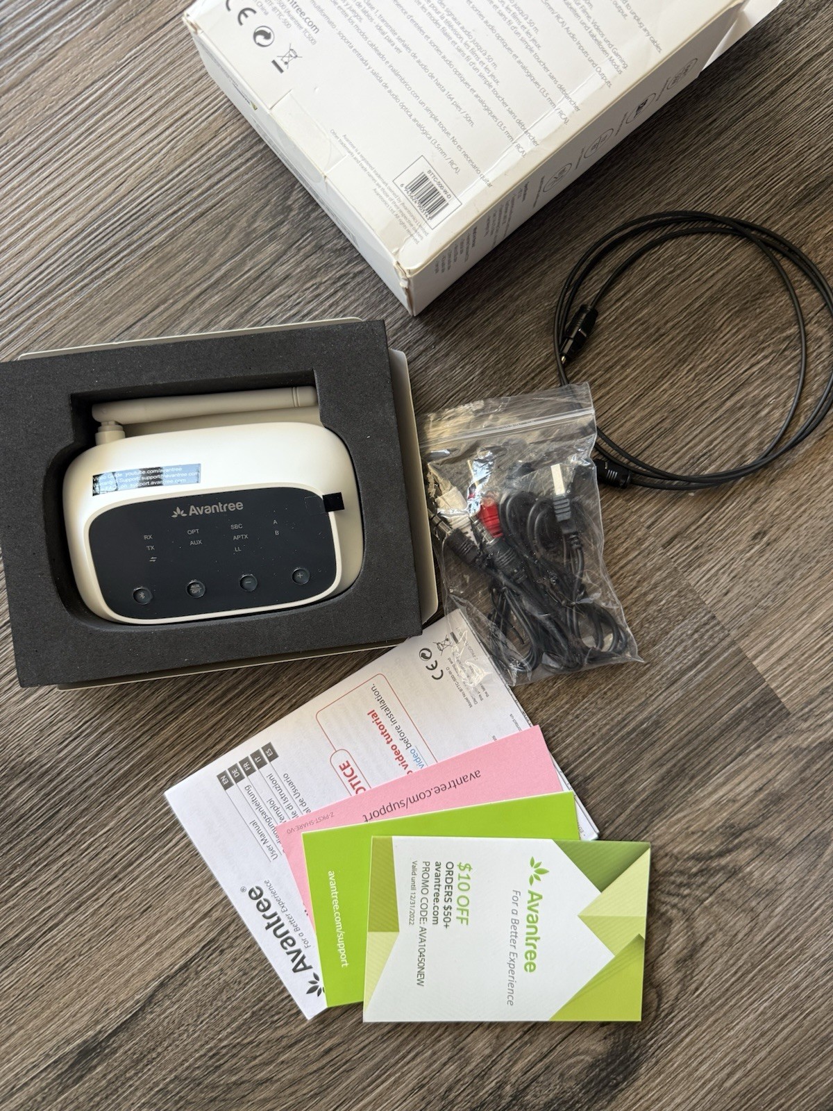 Avantree TC 500 Long-range Wireless Audio Transmitter And Receiver Open Box