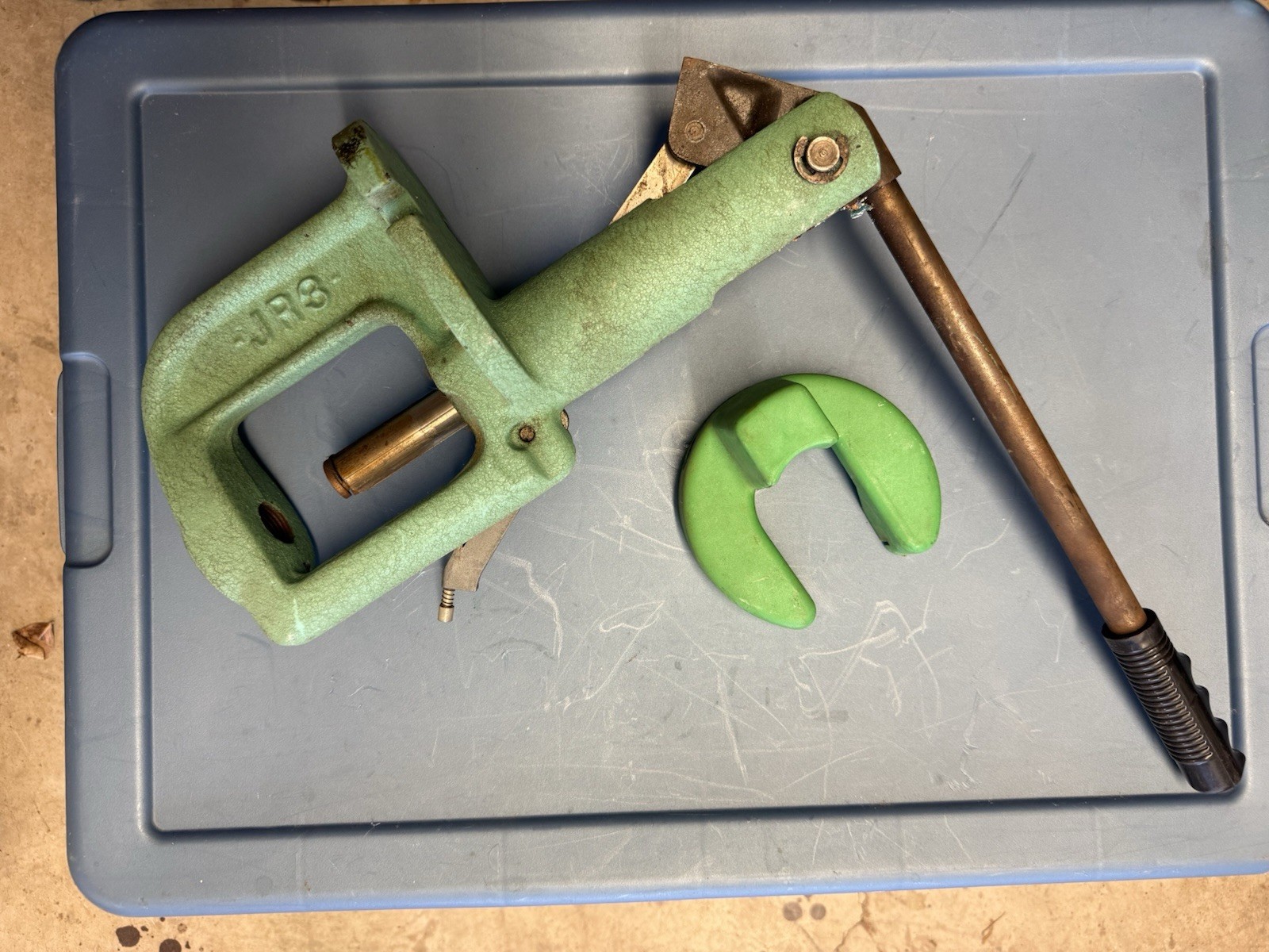 Vintage RCBS JR3 Single Stage Reloading Press Green Cast Iron USA Reload