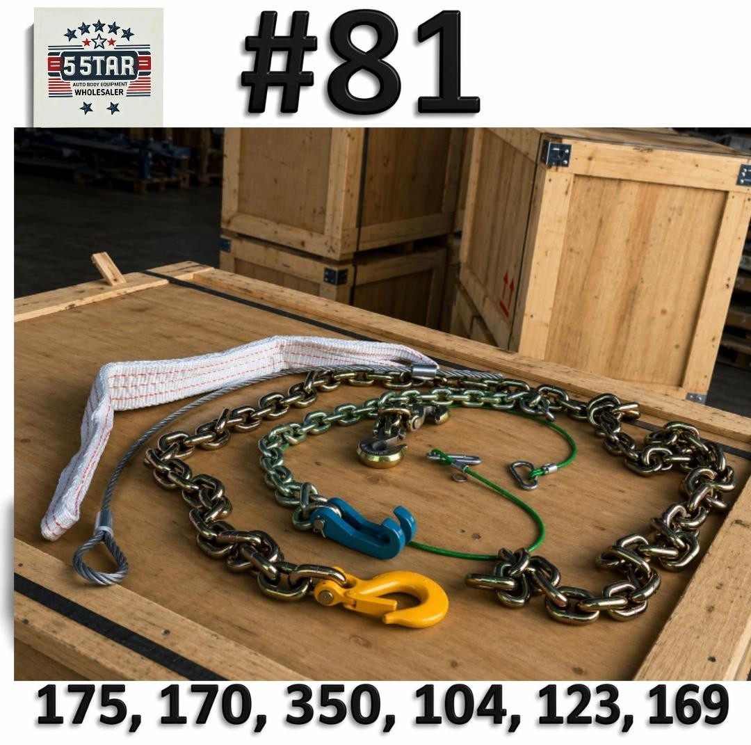 SET#81 COMBO DEAL OF AUTO BODY FRAME MACHINE PULLING CHAIN 11 FEET LONG