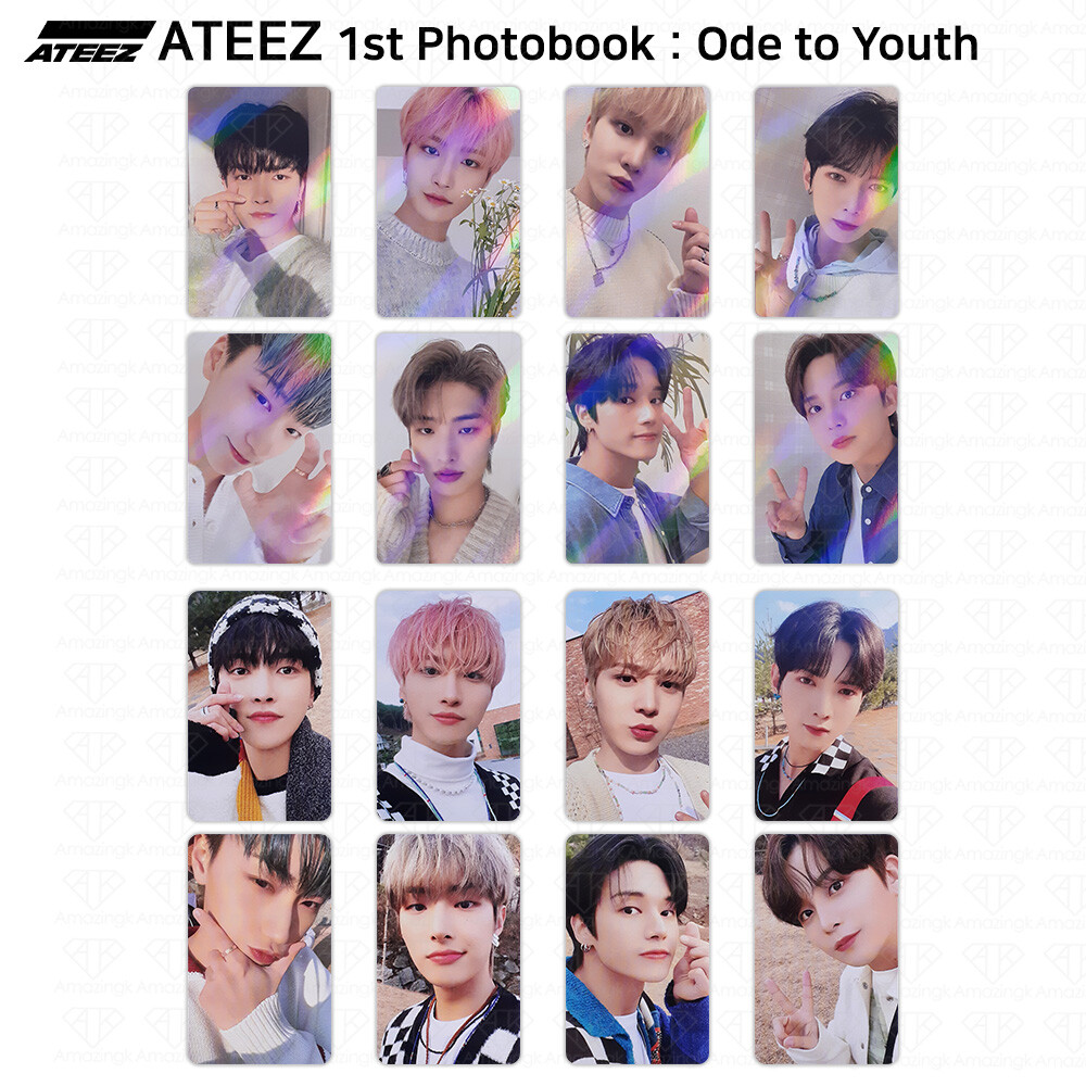 ATEEZ 1st Photobook Ode To Youth Photocard /w Benefit Hologram Photocard KPOP
