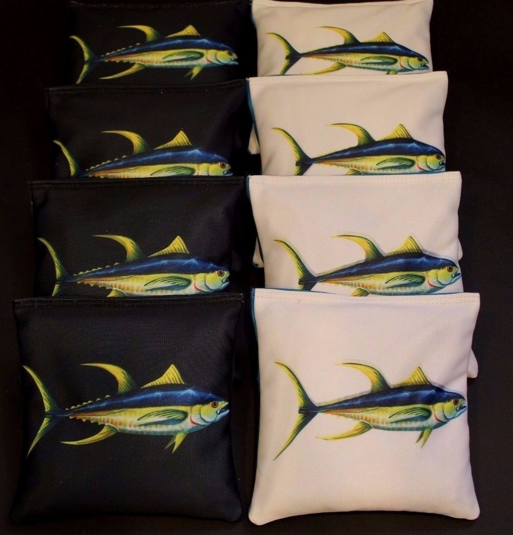 LONG-FIN TUNA ALBACORE CATCH THE SEA 8 ACA regulation custom Cornhole bags B172