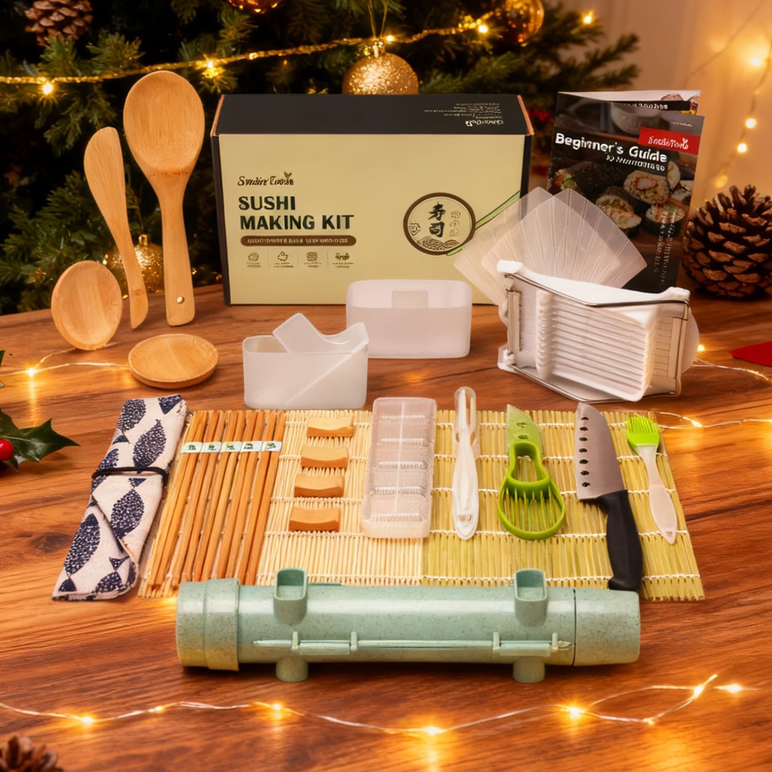SmileTools Sushi Making Kit & Musubi Maker - for Beginners Medium, Green