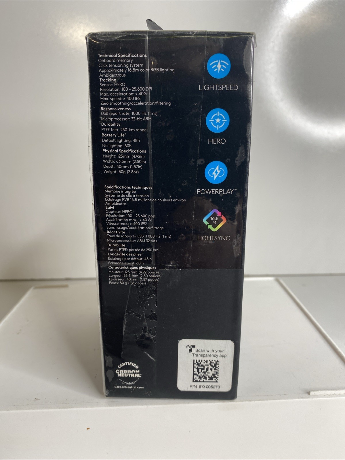 Logitech G Pro Wireless Ambidextrous Gaming Mouse With 25k Hero Sensor