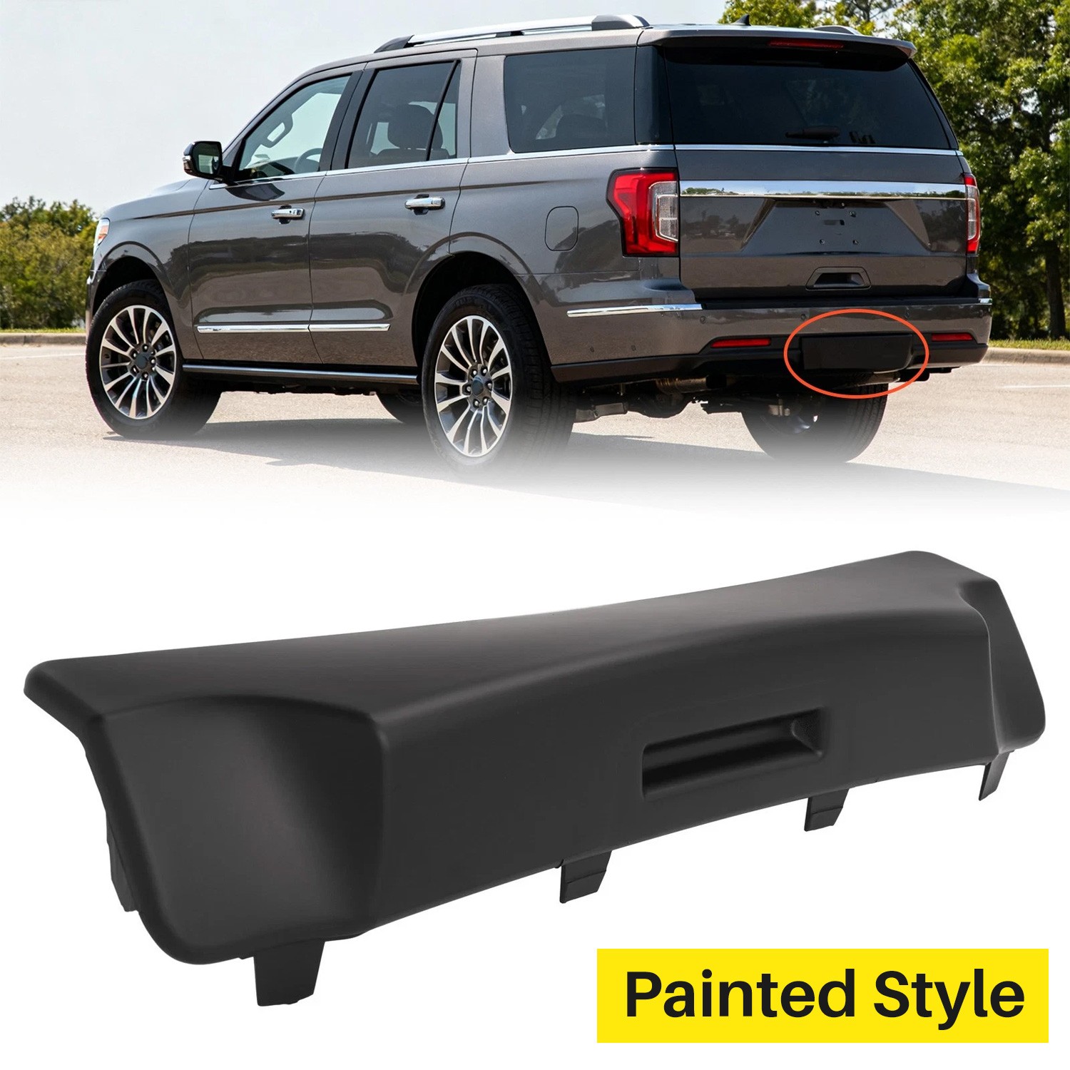 Painted Matte Black Trailer Hitch Panel Cover Receiver For Ford Expedition 18-21