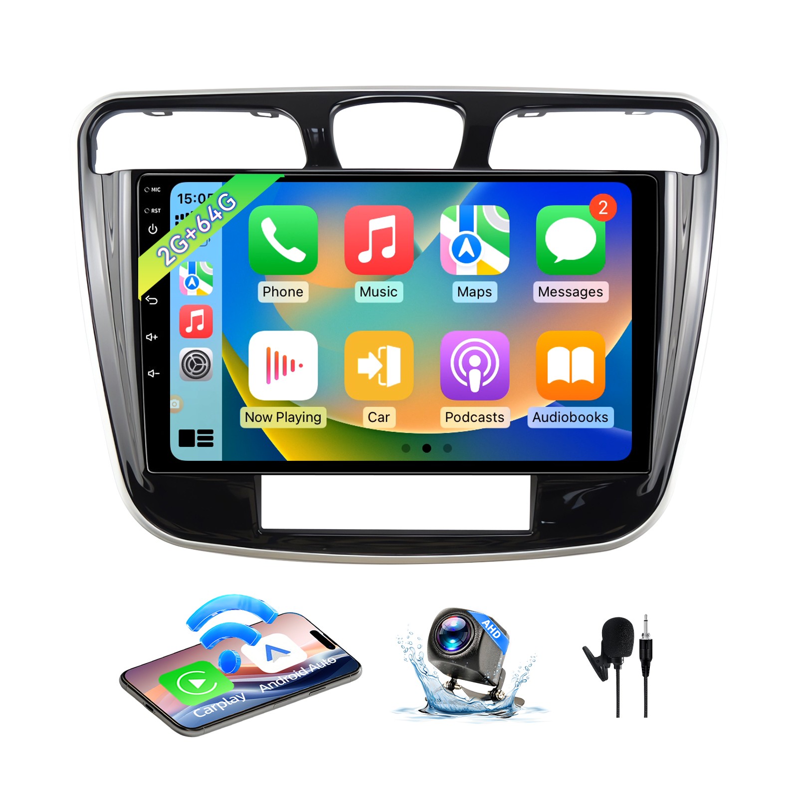 Android 13 CarPlay Car Stereo Radio GPS Touch Screen For 2011-2014 Chrysler 200