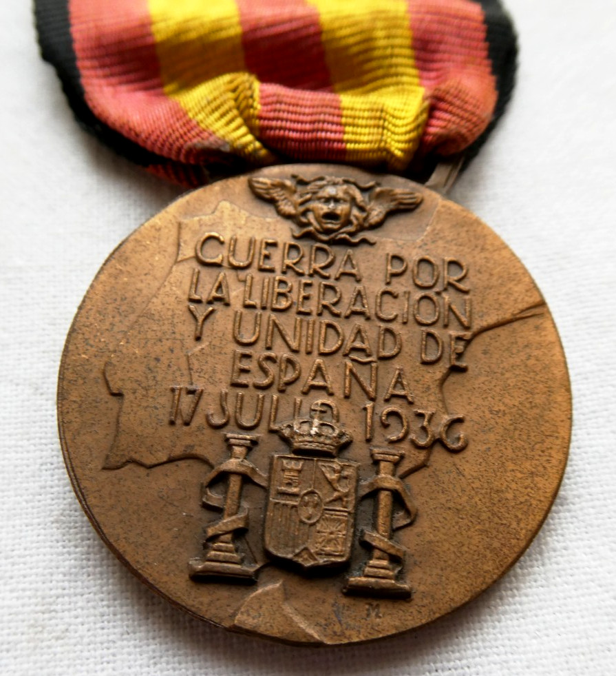 MEDAGLIA GUERRA DI SPAGNA 1936 MARCATA FML ESPANA GUERRA CIVIL