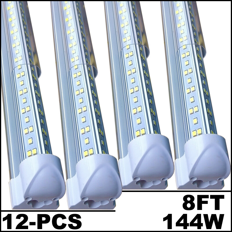 8' led shop lights led Strip Lights 6500K Cold White LED Garage Lights 12Pc 144w