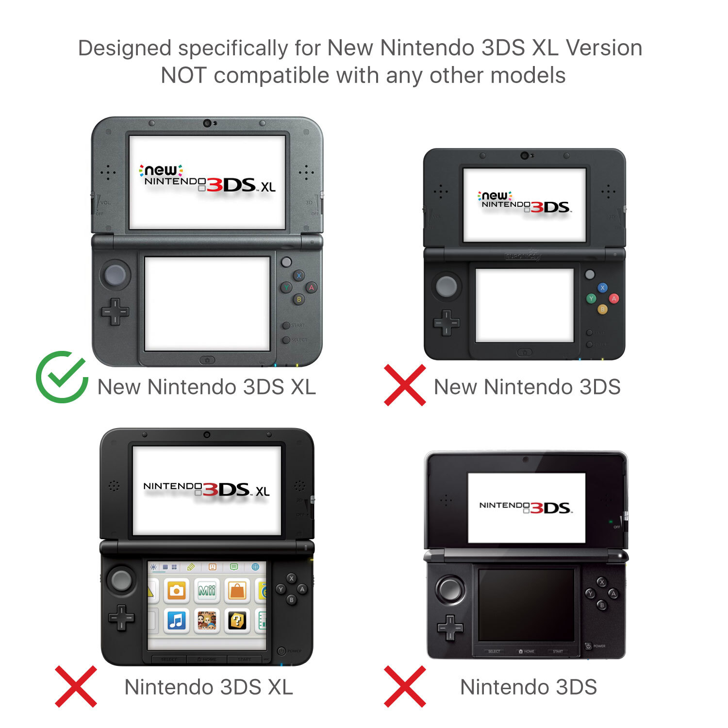 New Nintendo 3DS XL Hand Grip - Protective Cover Controller Grip Case