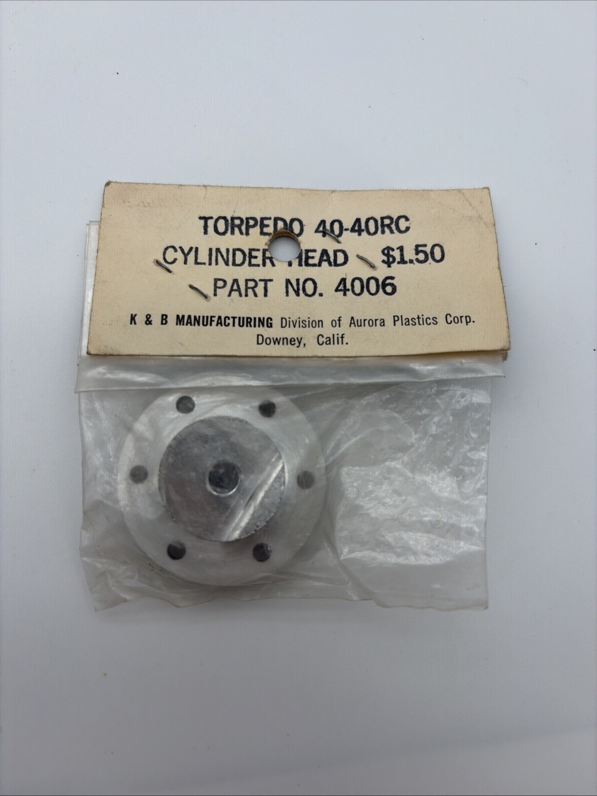 K&B Torpedo 40-40RC Cylinder Head 4006 B122