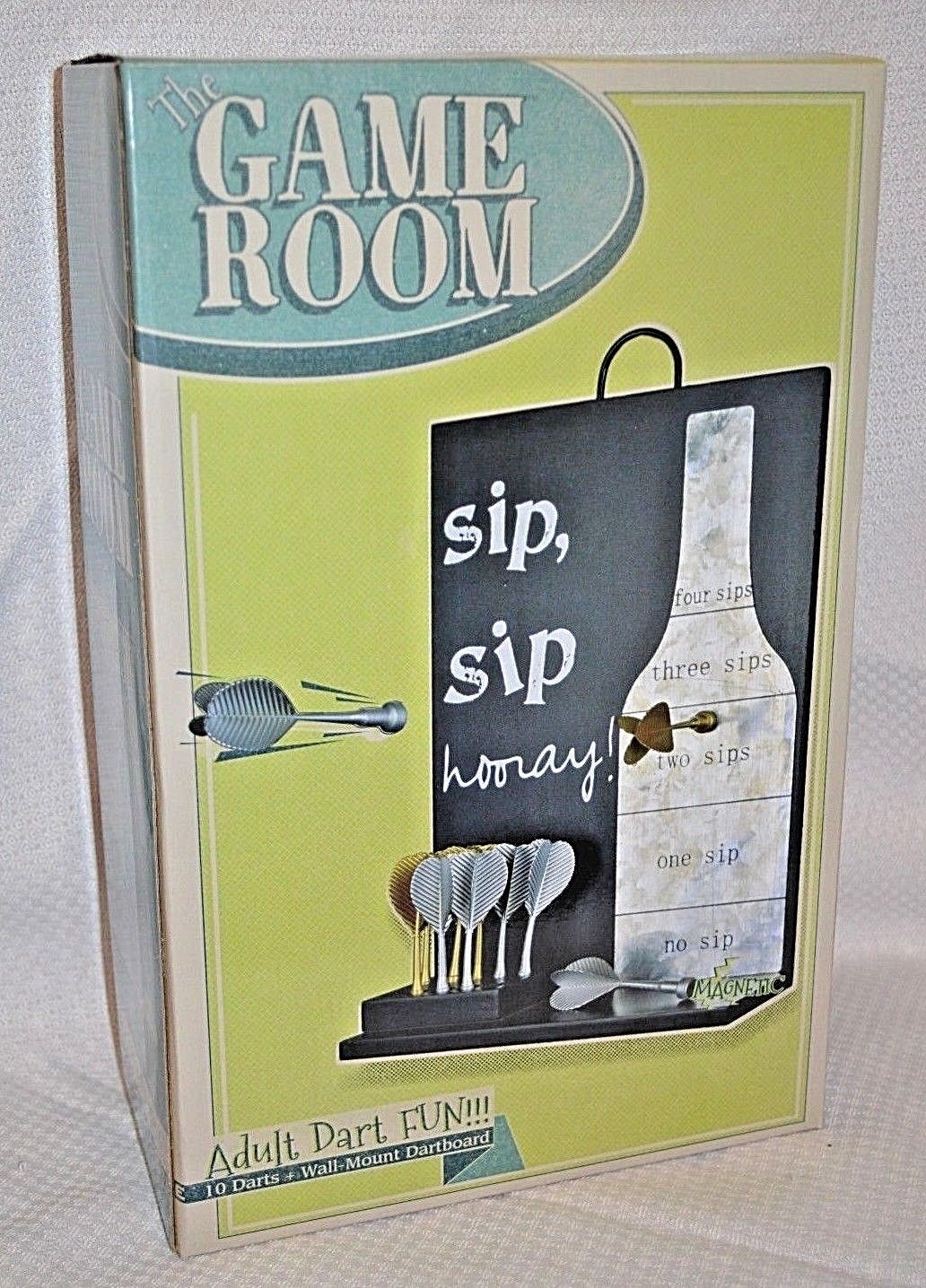 GAME Room SIP Sip HOORAY Adult DART Fun! ADULT Drinking GAME Darts Wall MOUNT