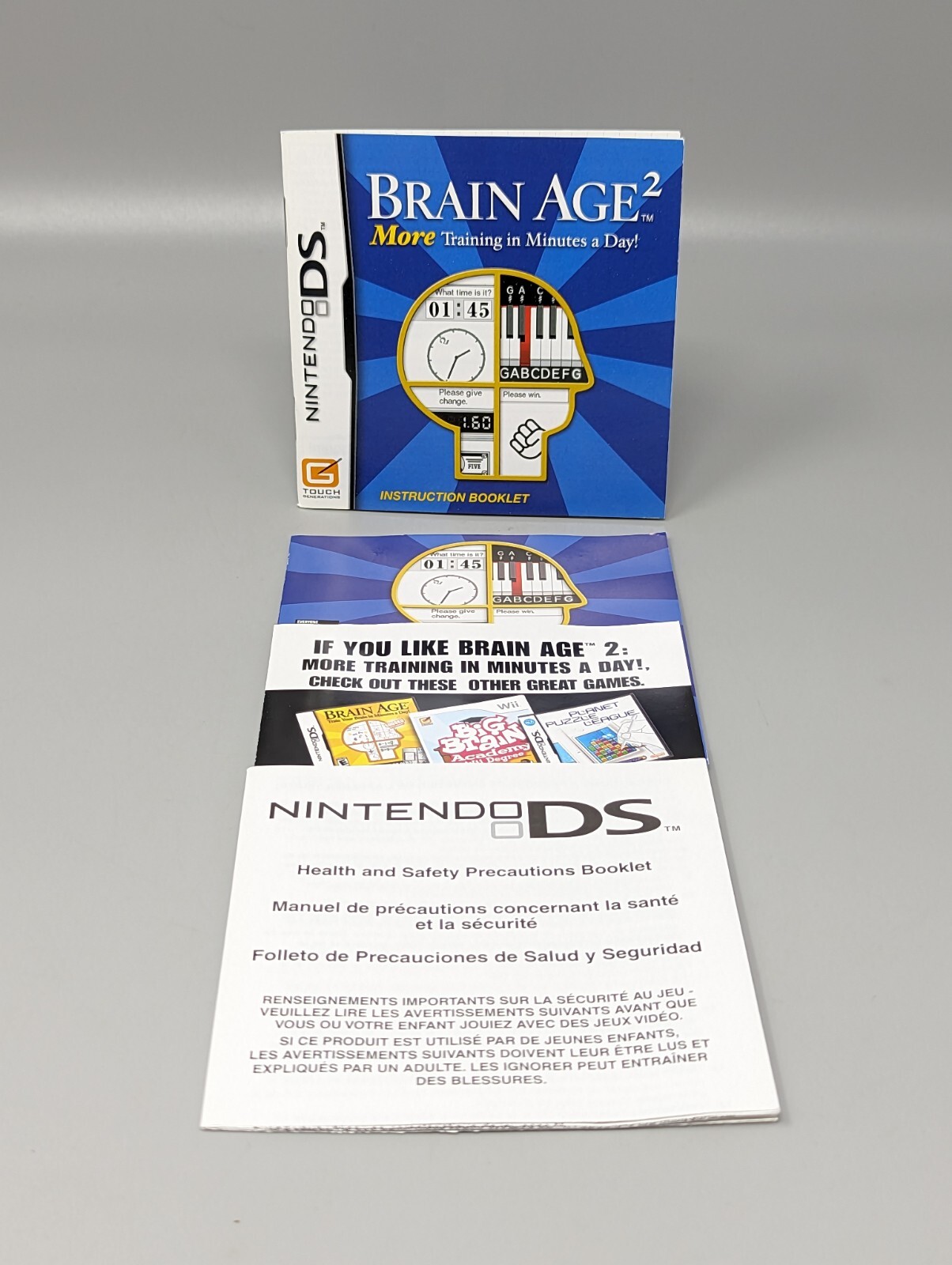 Brain Age 2 Nintendo DS Replacement Case & Manual Only No Game