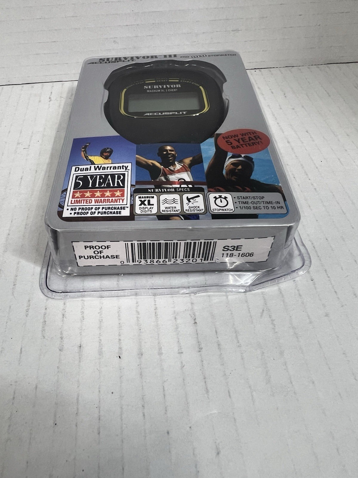 ACCUSPLIT Survivor S3CL CUMULATIVE-LAP SPLIT Stopwatch with Magnum Display