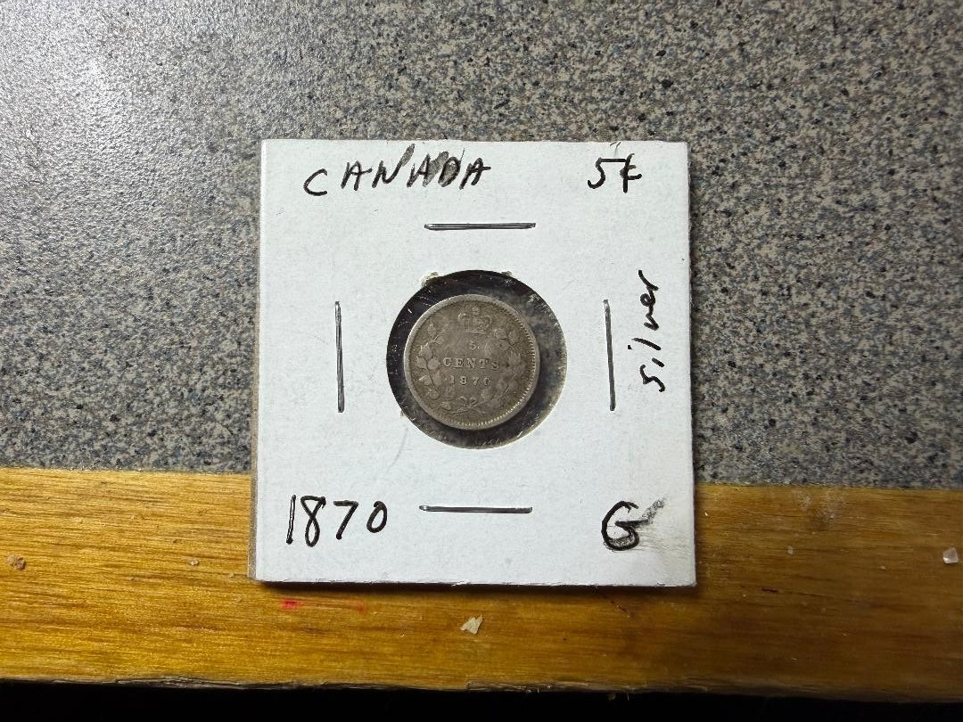 1870 Canadian 5 cent