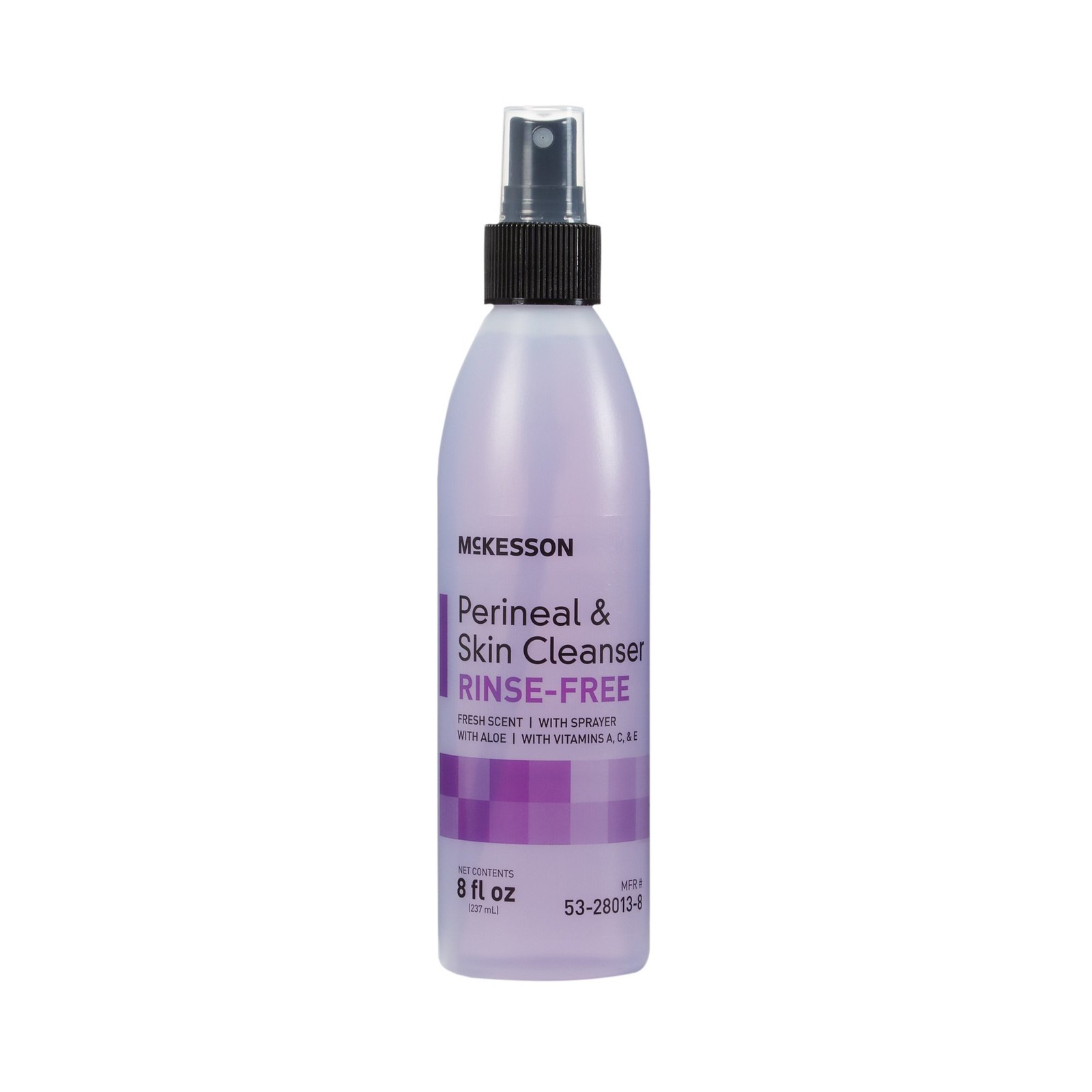 McKesson Perineal Wash Rinse-Free Fresh Scent Skin Cleanser 8oz Pump Bottle 1 Ct