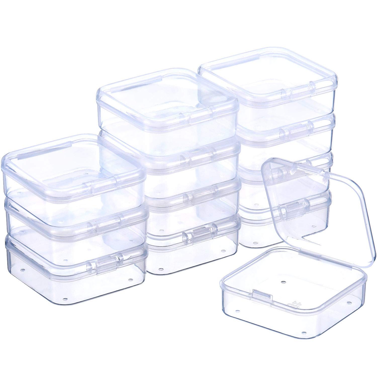 SATINIOR 12 Pack Clear Plastic Beads Storage 2.12 x x 0.79 Inch,