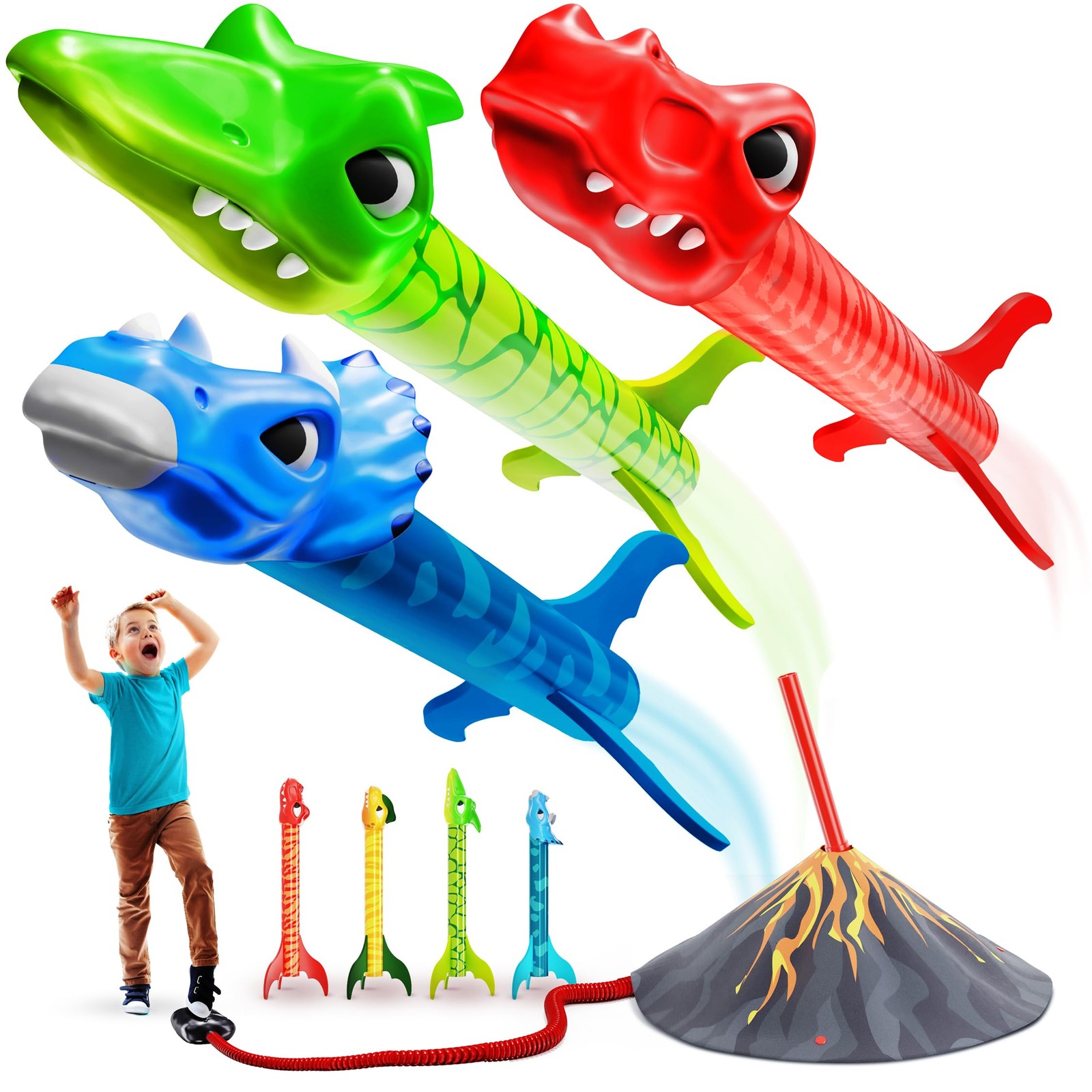 Dinosaur Toy Rocket Launcher for Kids Toys for Kids 3-5 5-7 4-6 - Outdoor Toy...