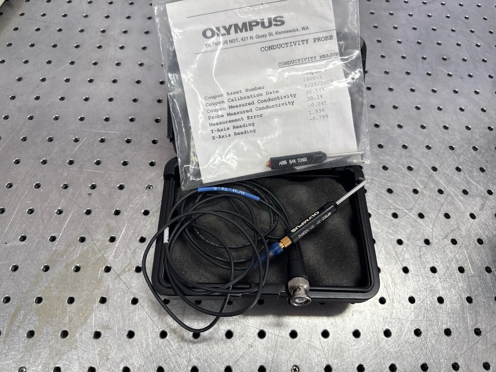 Olympus MP902-30 Eddy Current Probes 50-500kHz & 200kHz-1MHz w/ Cable & Case