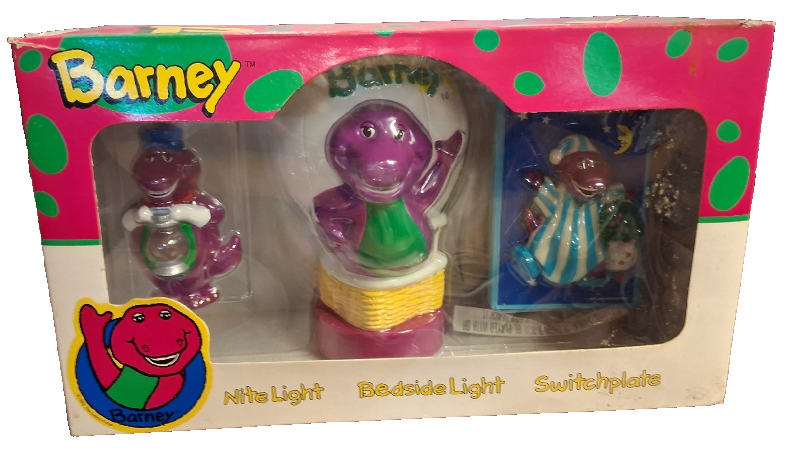 Vintage Barney Nite Light, Bedside Light & Swithplate Set, New In Original  Box!