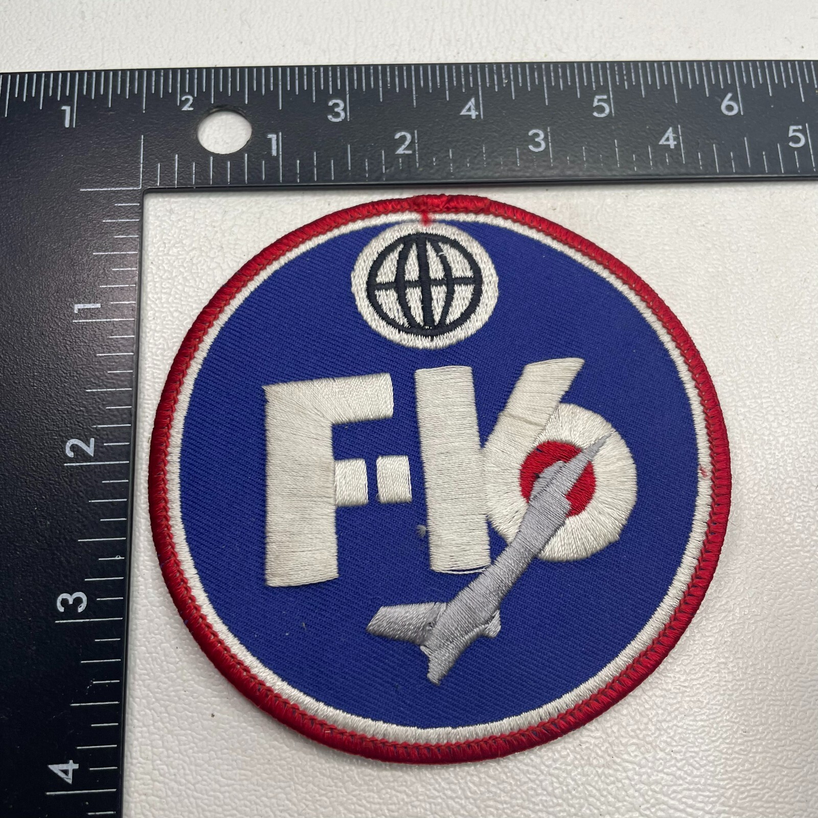 Round Air Force Airplane F-16 Patch 297