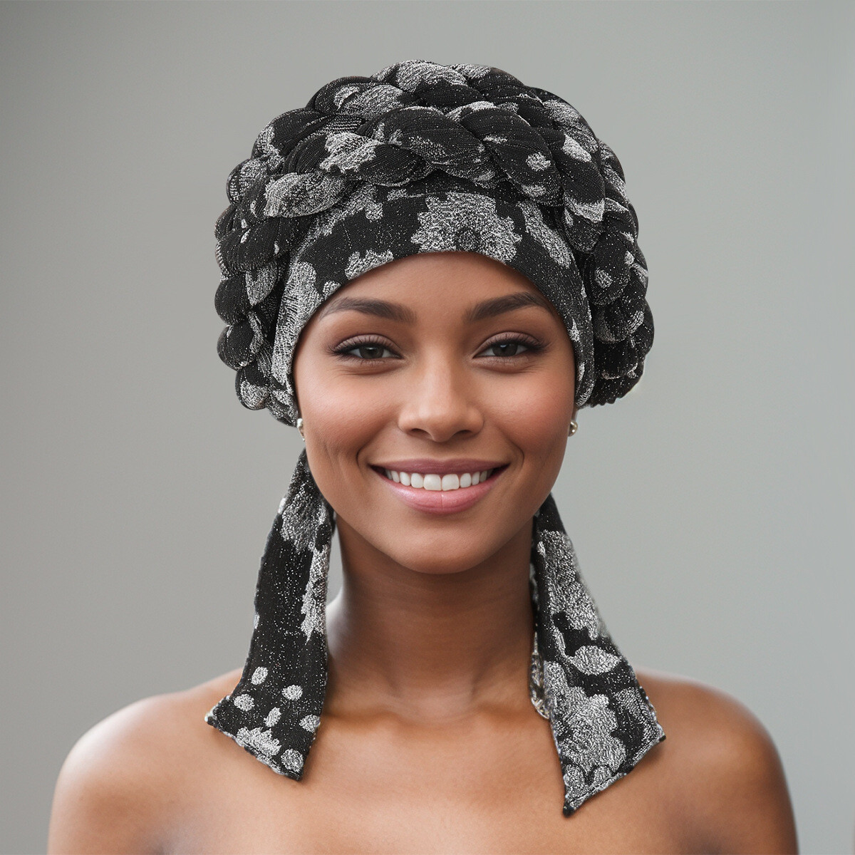 African Headtie Bonnet Hat Hijab Women Muslim Cancer Head Wrap Nigeria Braid Cap