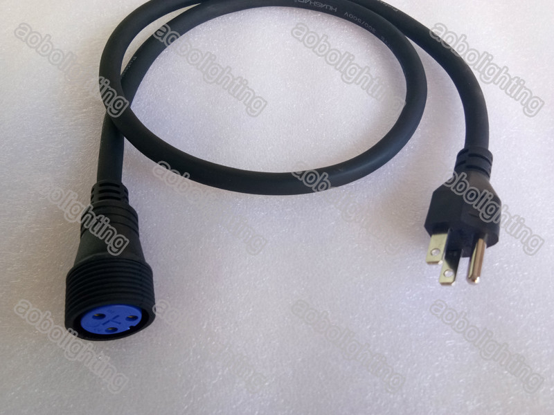 3.28FT Waterproof LED Par Light Power Cable Outdoor LED Wall Washers Party Disco
