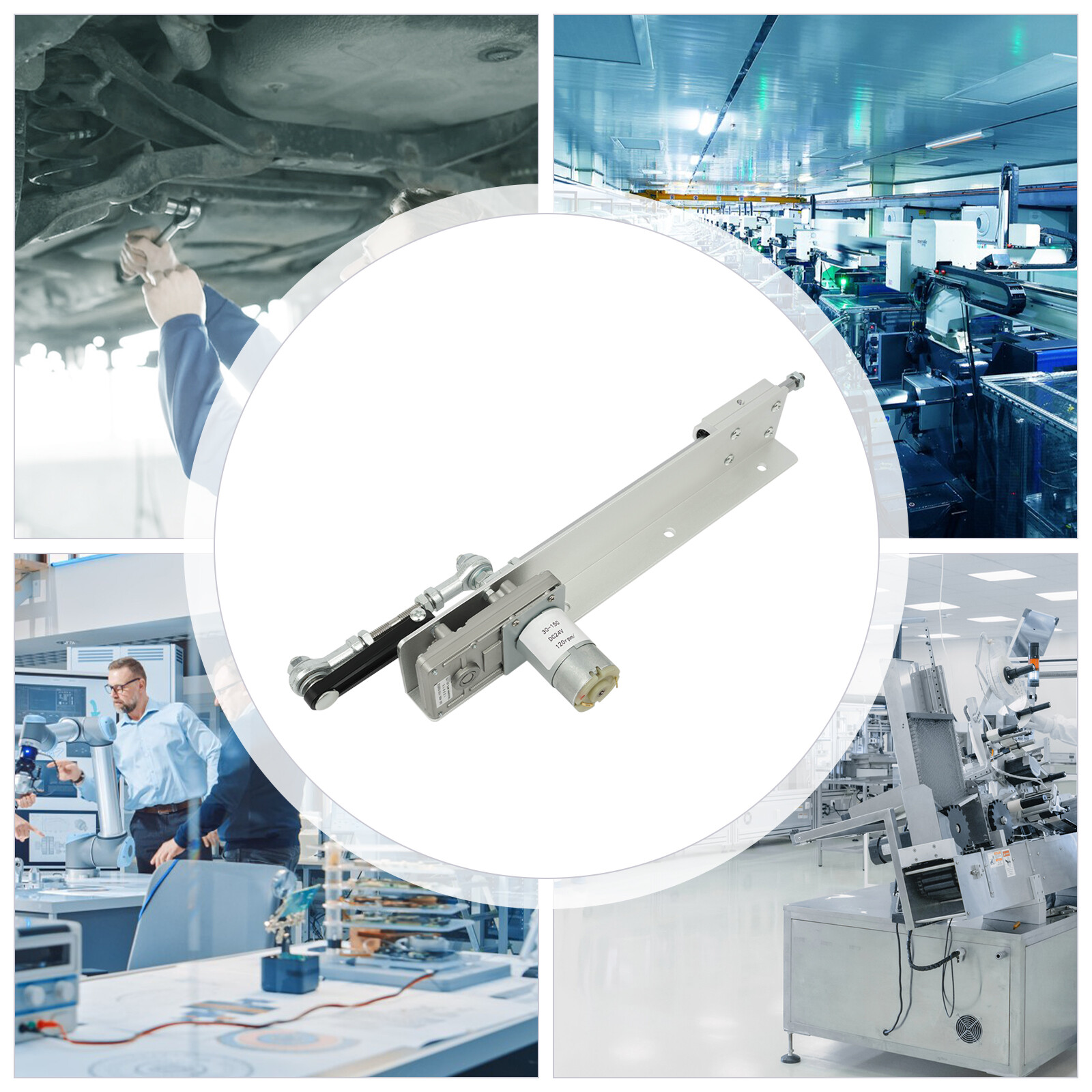 DC24V Cycle Linear Motor Adjustable Stroke Reciprocating Linear Actuator 20-120R