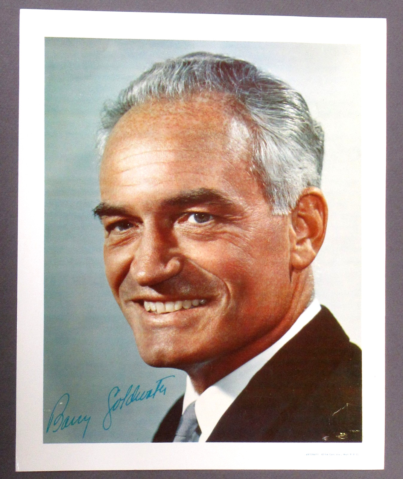 1964 BARRY GOLDWATER color 8.5" by 10.5" Artcraft portrait president wb