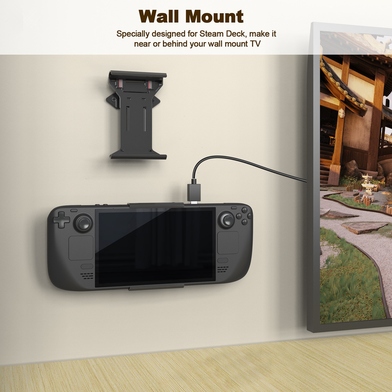 Console Desktop Holder Wall-Mounted TF Card Storage Bracket Kit For Steam Deck b