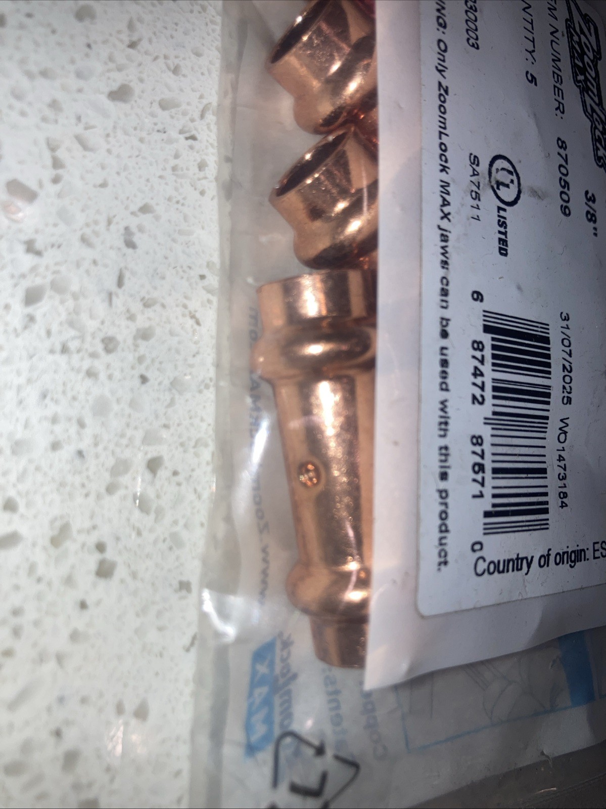 Parker ZoomLock Max 3/8" Coupling 5 Pack 870509