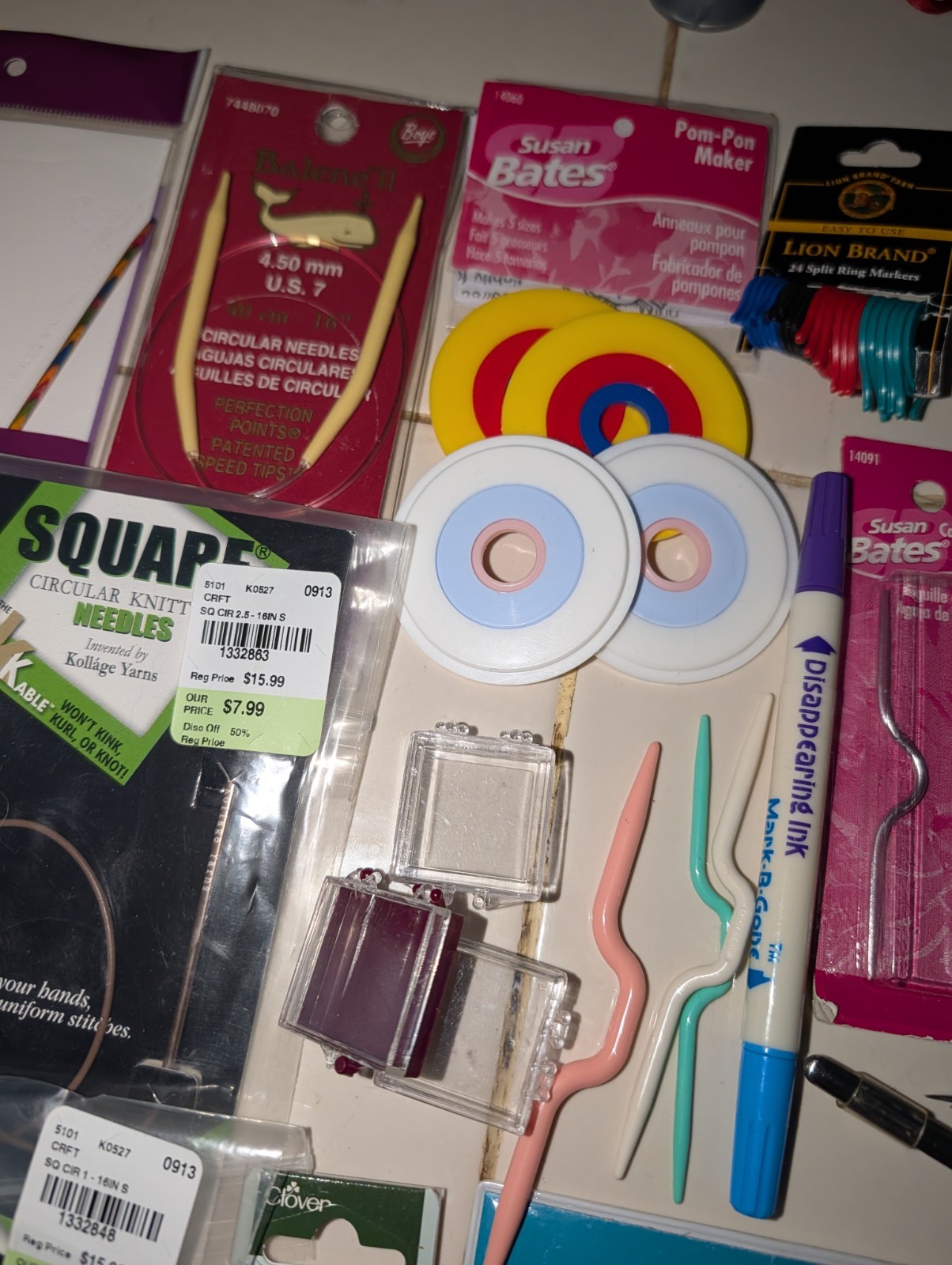 Lot Of Knitting & Crocheting Needles Vintage Boye Chiaogoo Clover & More
