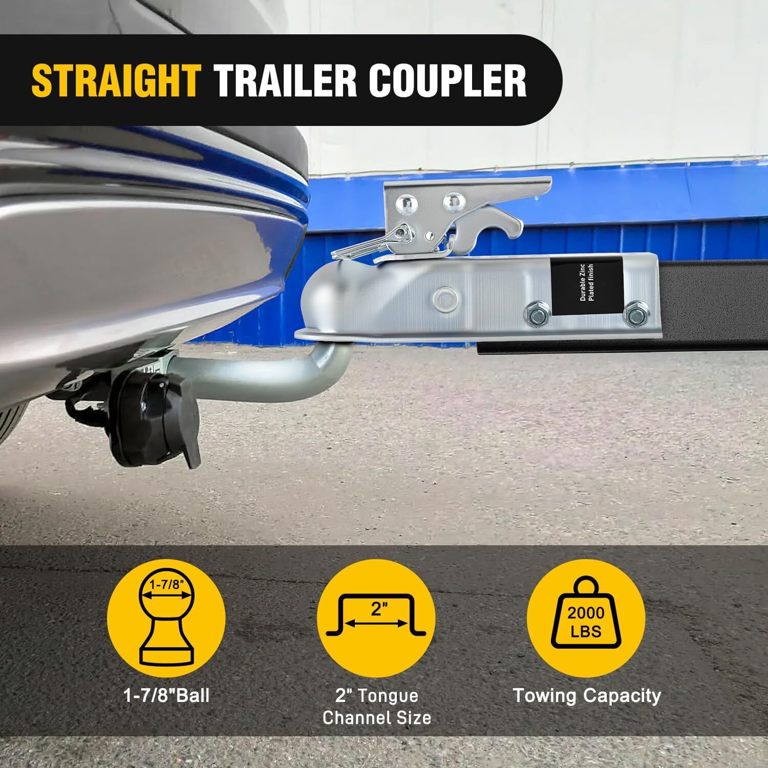 Nilight Straight Trailer Coupler or A-Frame Trailer Coupler 9 types choice