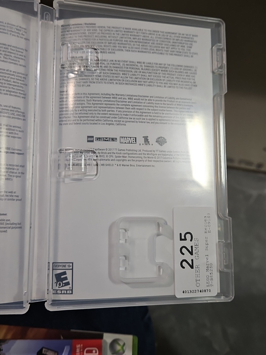 Replacement Case ONLY for LEGO MARVEL SUPER HEROES 2 - Switch Box