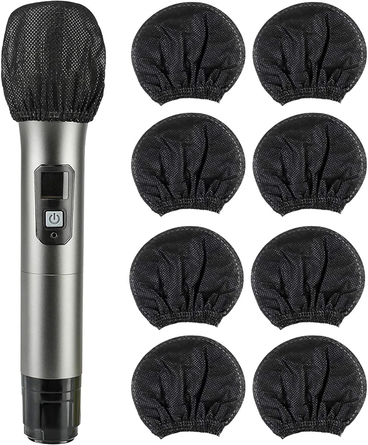 200 Pcs Funda Desechable Para Microfono Microfono De Mano No Tejido Parabrisa.