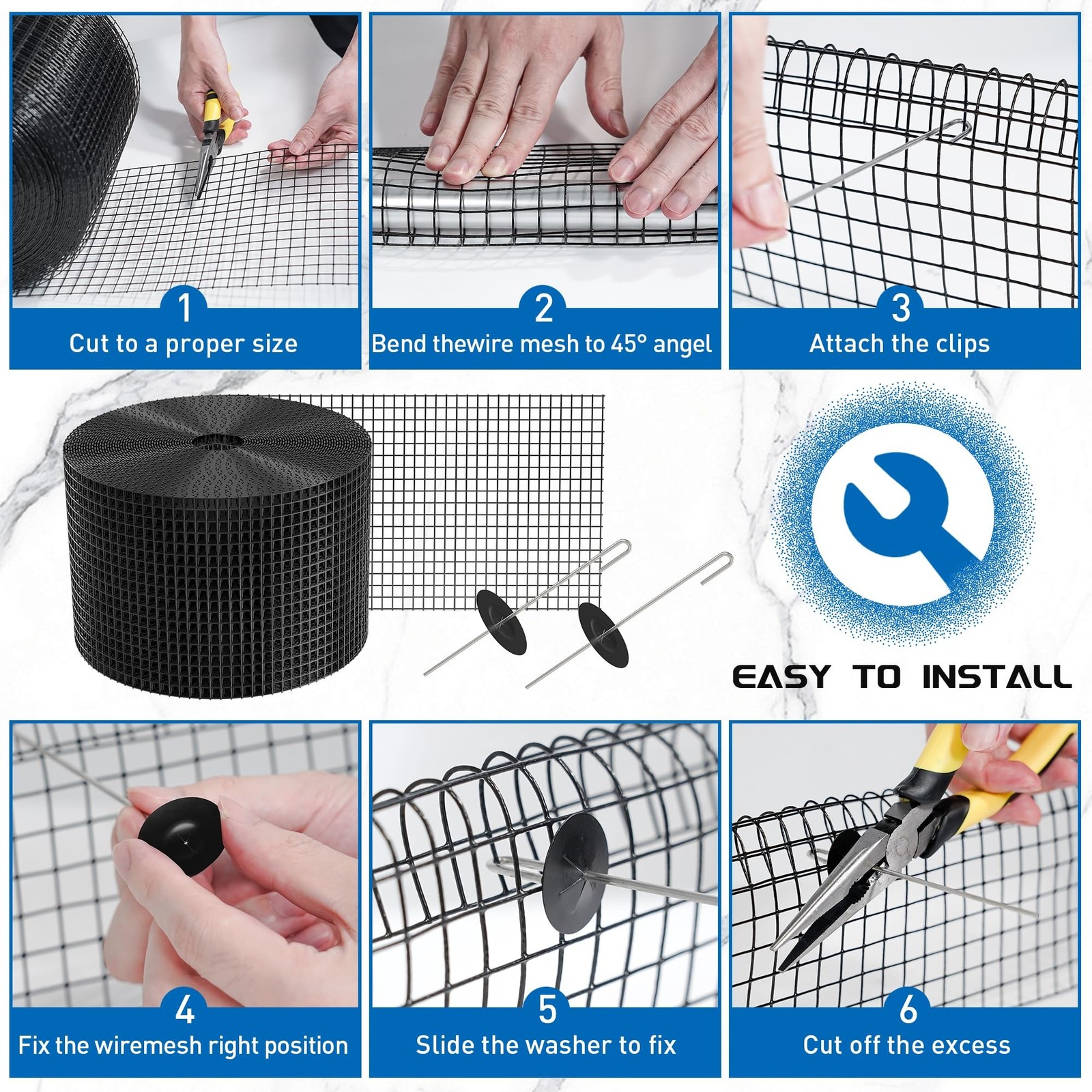 6 inch x 50ft Solar Panel Bird Guard, Wire Mesh Critter Guard for Solar Panel...